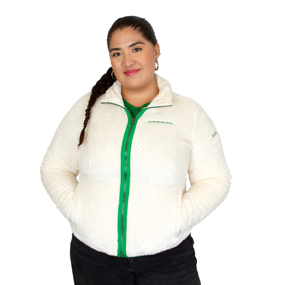 Oregon, Columbia, White, Coat/Jacket, Polyester, Women, Chalk, Fireside II, Sherpa, Full Zip, 479210